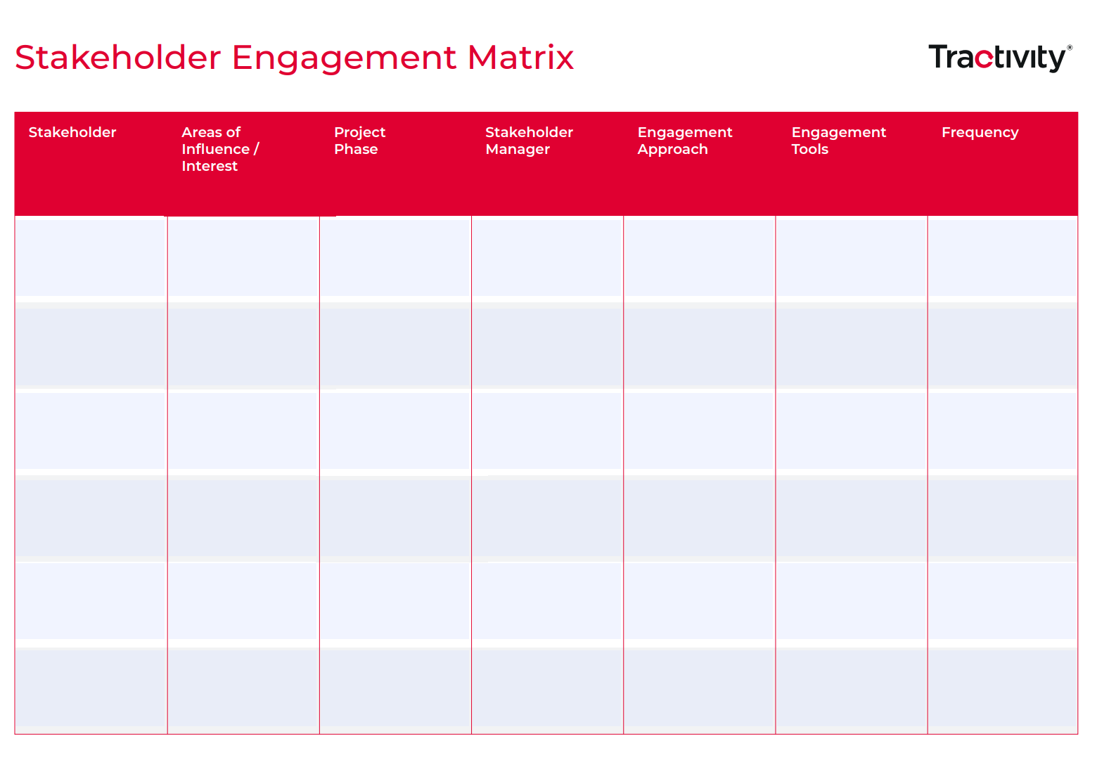 Stakeholder Engagement Plan [with Template] - Tractivity